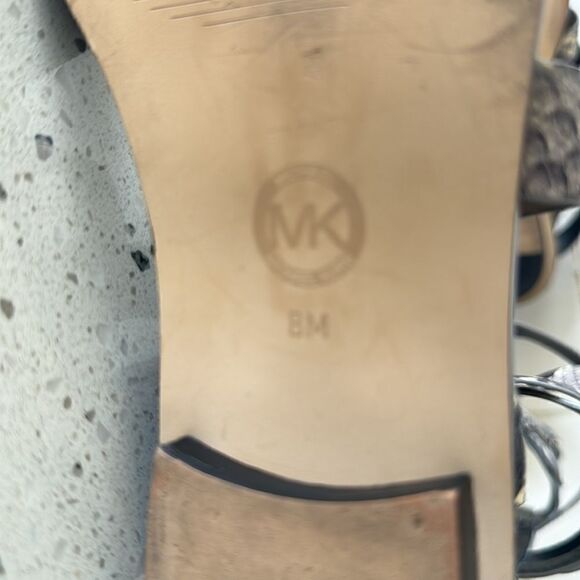 MICHAEL Michael Kors Darby Leather Snake Printed Tall Gladiator Sandals Size 8M - Picture 13 of 16